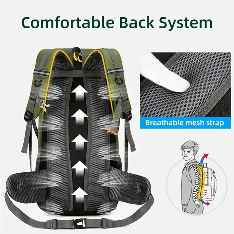 50L Travel Backpack Camping Bag For Men Large Hiking Bag Tourist