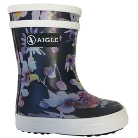 Aigle Baby Flac Wellies Dark Flowers