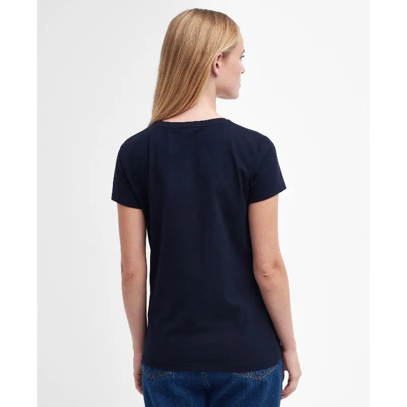 Barbour Rowen Ladies T-Shirt - Navy (Golden Retriever)