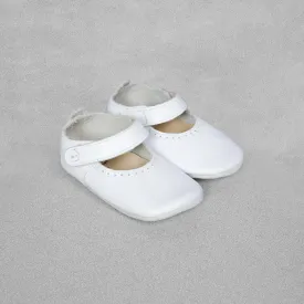 Bobux Soft Sole Baby Shoe 'White with Velcro Strap' - Medium /9-15 Months