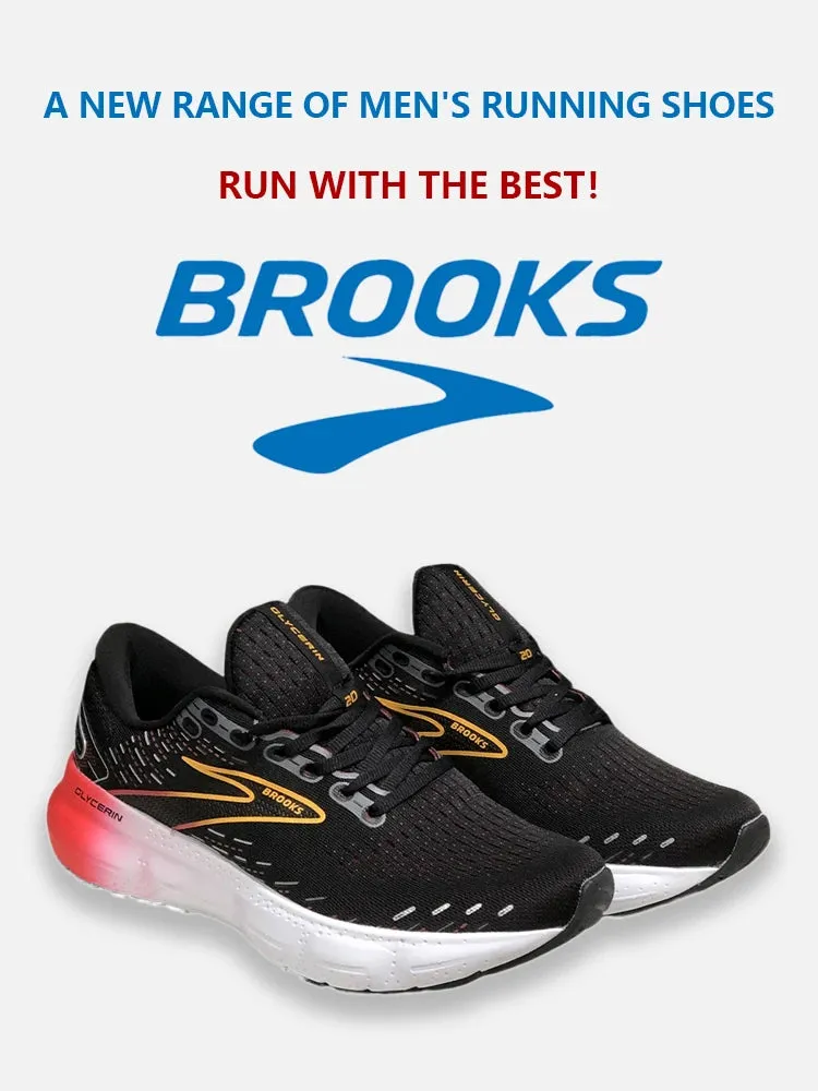 BROOKS Glycerin 20 New Sports Shoes for Men Spring Autumn Mesh Breathable Men's Ultra-light Shock-absorbing Running Shoes Men