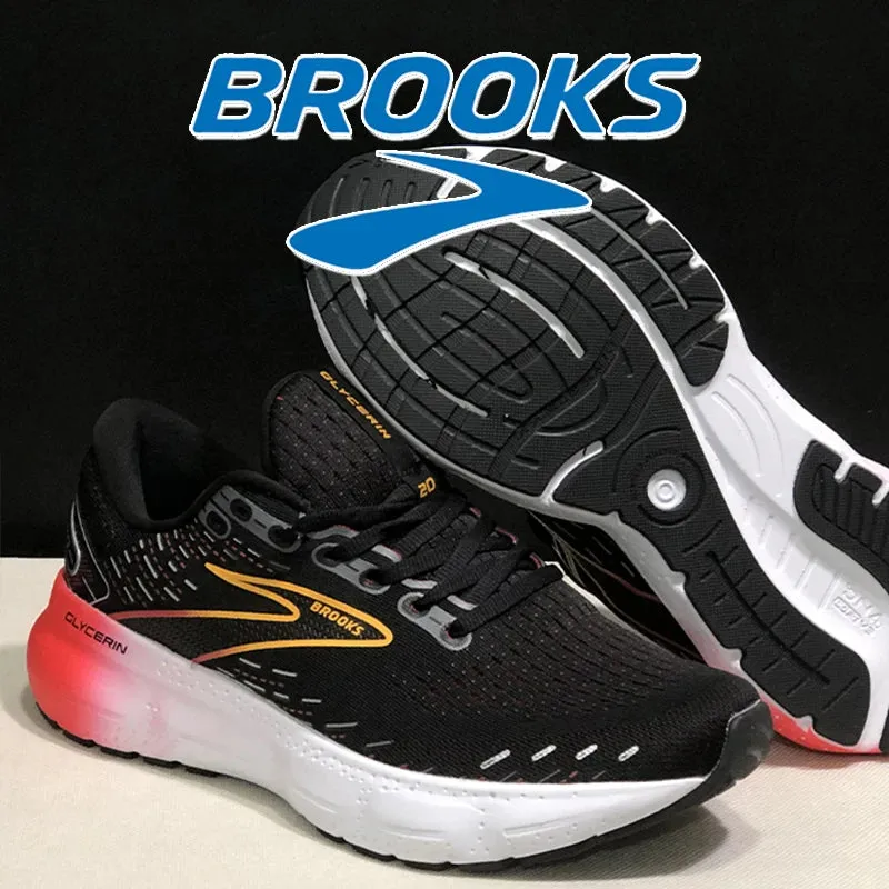 BROOKS Glycerin 20 New Sports Shoes for Men Spring Autumn Mesh Breathable Men's Ultra-light Shock-absorbing Running Shoes Men