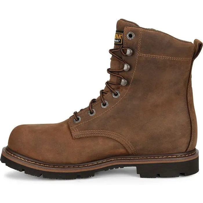 Carolina Men's Installer 8" Steel Toe WP Slip Resisting Work Boot -Brown- CA3557