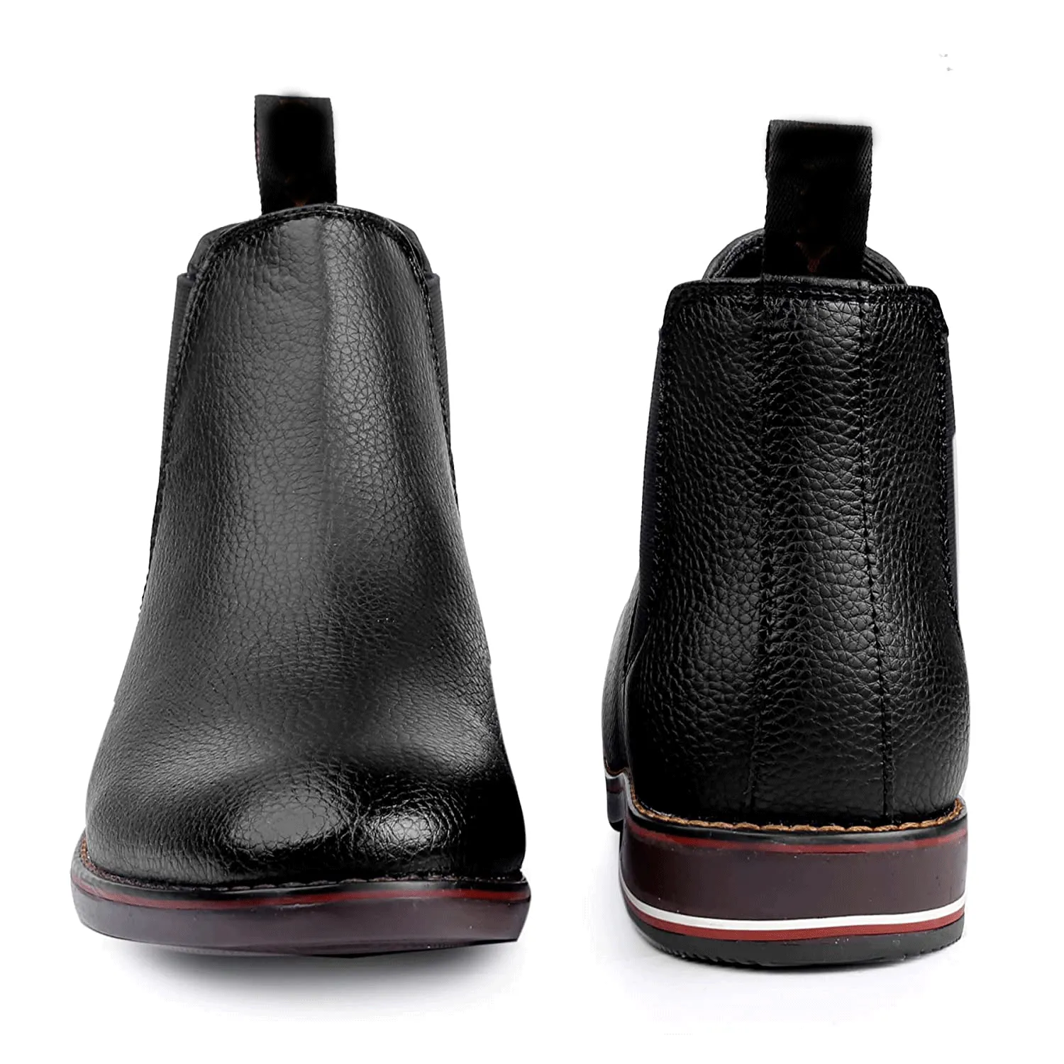 Classy Ankle British Design Black Chelsea Boots For Men-JonasParamount