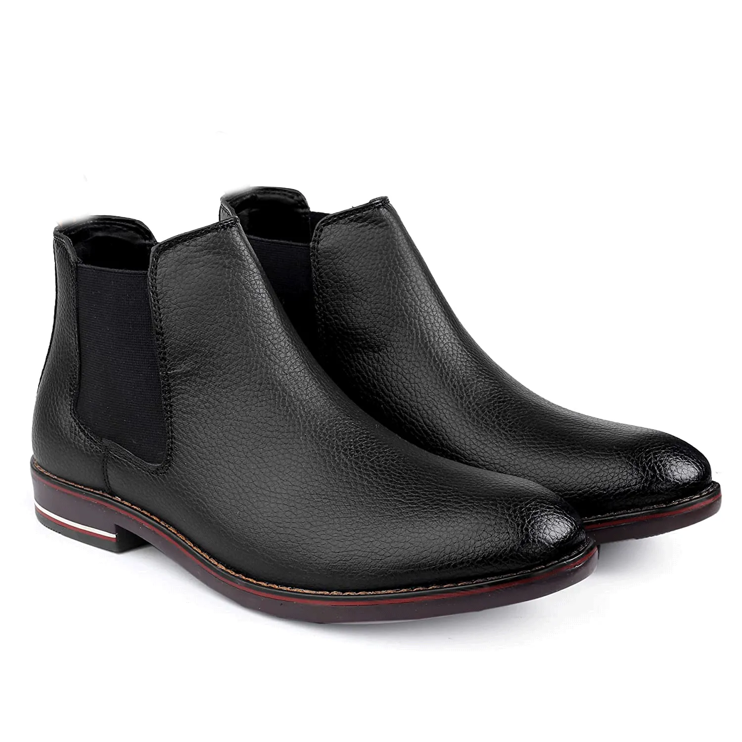 Classy Ankle British Design Black Chelsea Boots For Men-JonasParamount