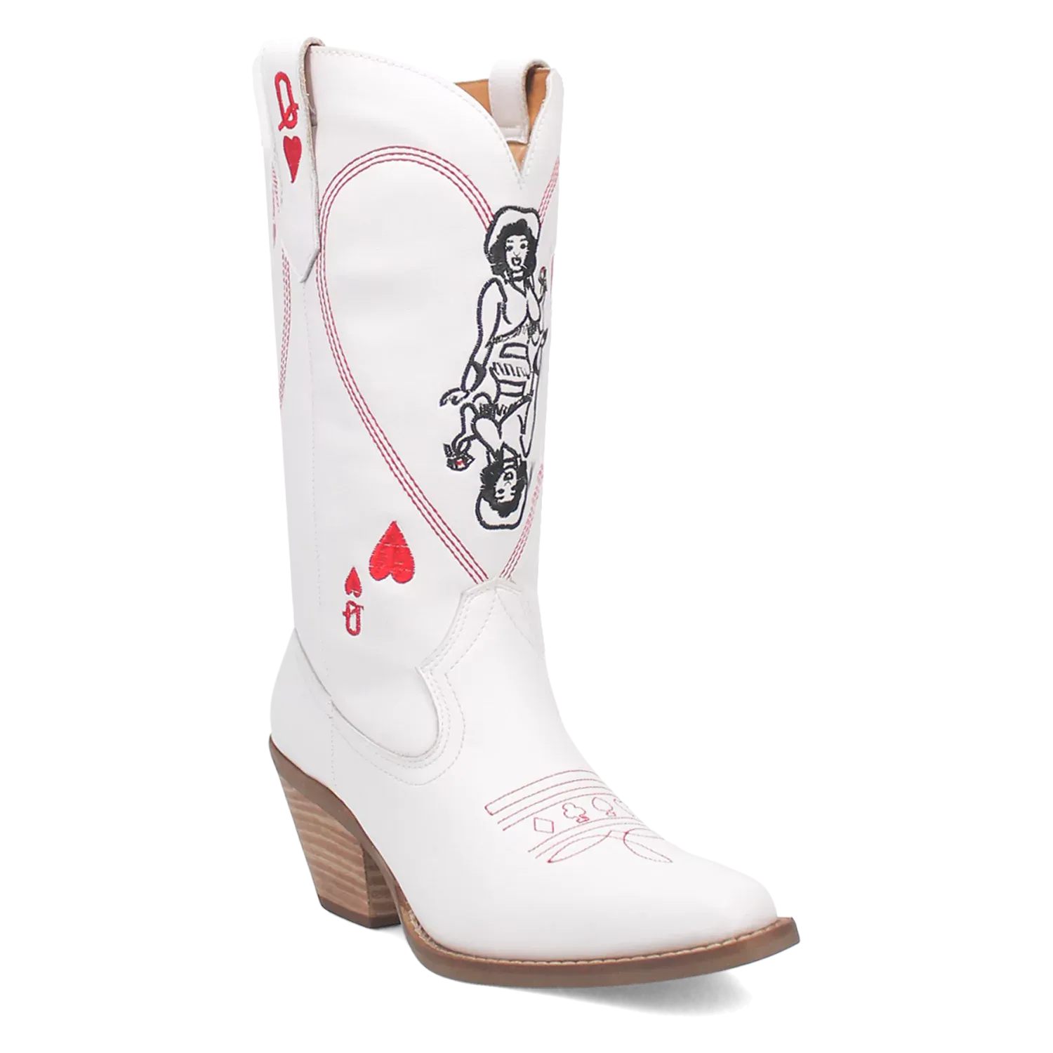 Dingo Queen A Hearts - Women's Leather Cowgirl Boots