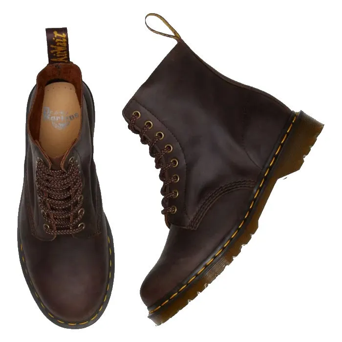 Dr Martens 1460 Pascal Chestnut Brown Waxed Full Grain Leather Boot