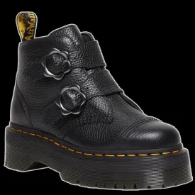 Dr Martens - Black Devon Flower Buckle Boot