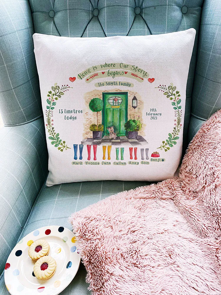 Front Door WELLIES FAMILY cushion