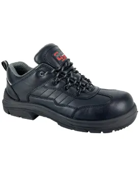 Grafters Super Wide Steel Toe Cap Leather Safety Trainers