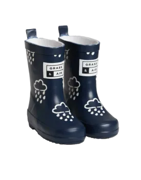 Grass & Air Kids Navy Colour Changing Wellies