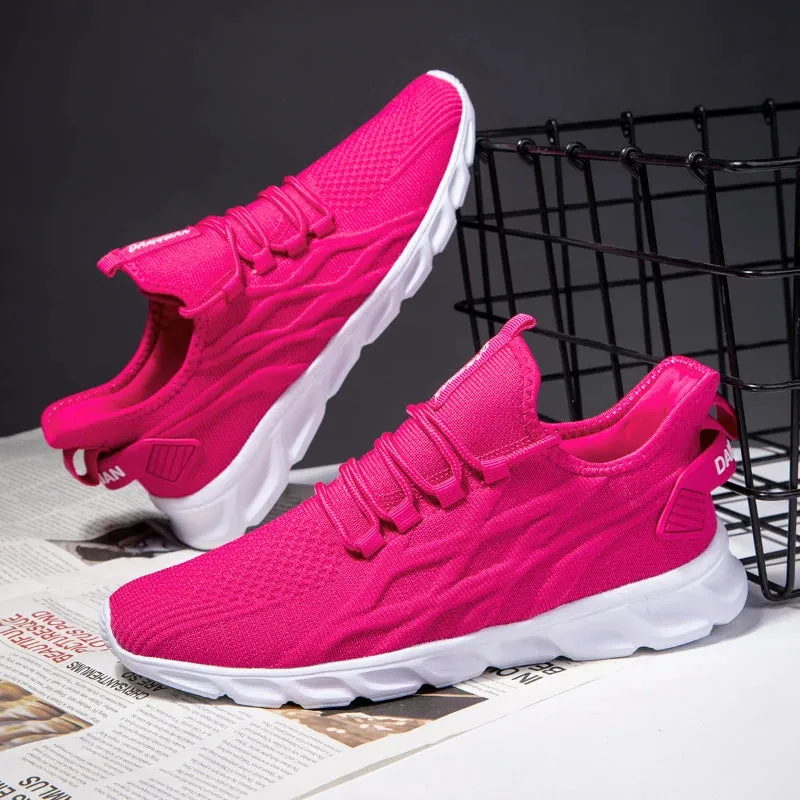 Hnzxzm Solid Colours Minimalism Sneakers Casual Light Plus Size Unisex Footwear Breathable Men's Shoes Non-slip Running Shoes