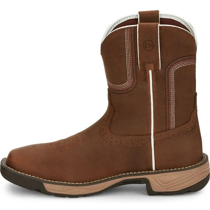 Justin Women's Rush 8" Waterproof Western Work Boot -Brown- SE4359