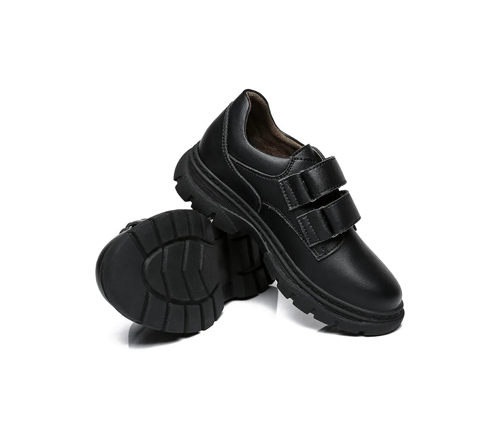 Kids School Shoes Leather Black Senior School Shoes Ava