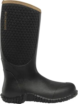 LaCrosse Womens Alpha Lite 14in 5.0MM Black/Tan Rubber Work Boots