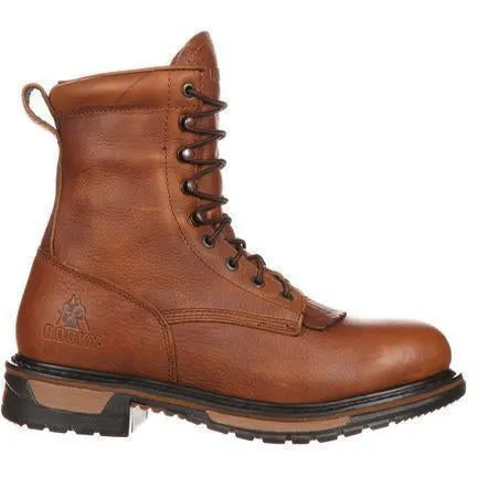 Rocky Men's Original Ride Lacer 9" WP Western Boot - Brown - FQ0002723