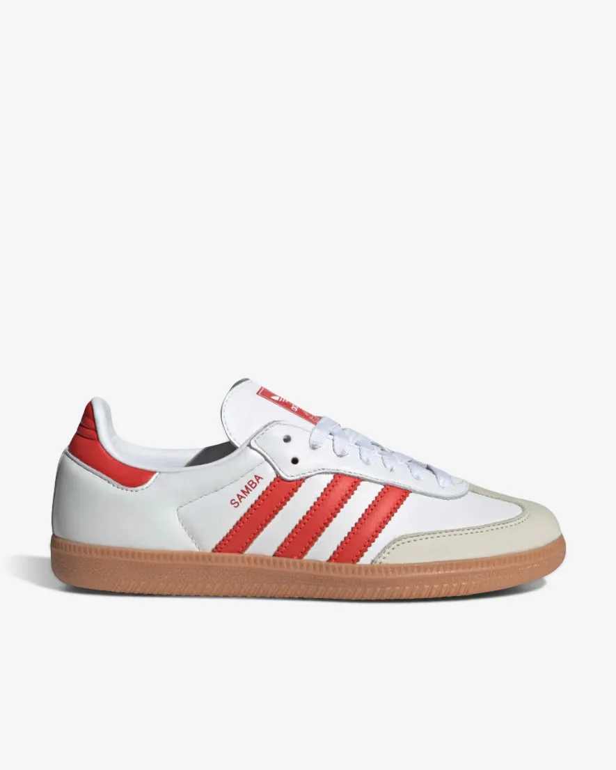 SAMBA OG W - CLOUD WHITE/SOLAR RED