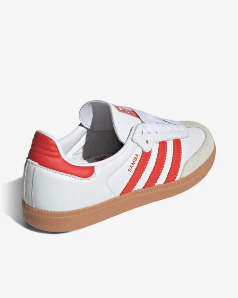 SAMBA OG W - CLOUD WHITE/SOLAR RED