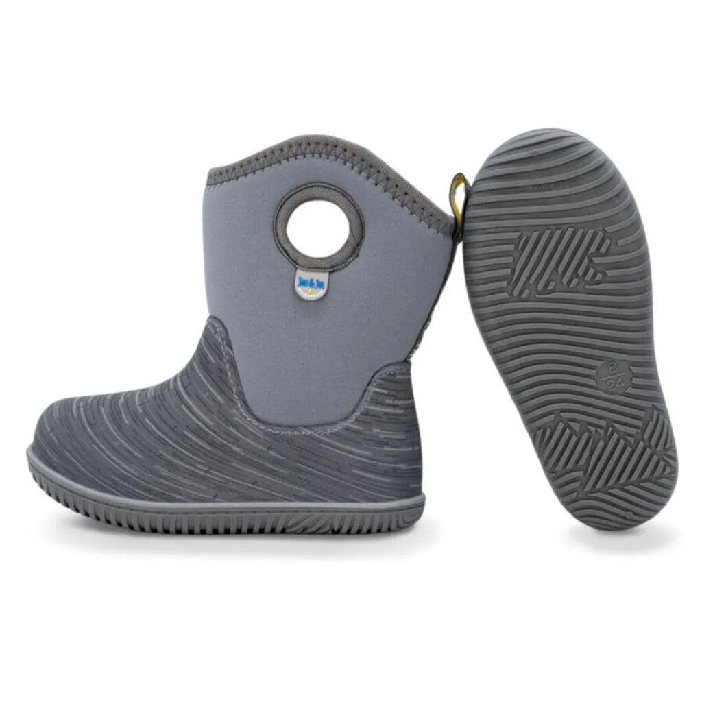 Size 2Y: Jan & Jul GREY Birch Toasty-Dry Lite Winter Rain Boots NEW