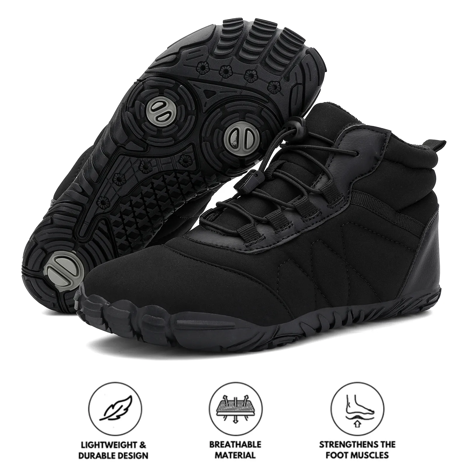 Snow Boots Wear-Resistant Trekking Shoes Hiking Shoes Footwear Non-slip & Waterproof Winter Barefoot Shoe (Unisex)