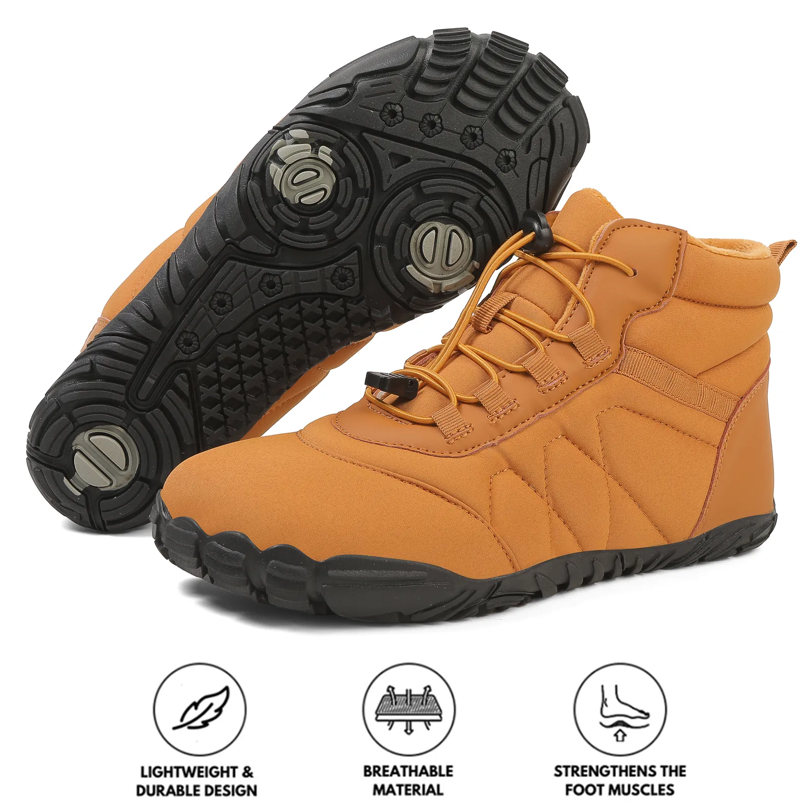 Snow Boots Wear-Resistant Trekking Shoes Hiking Shoes Footwear Non-slip & Waterproof Winter Barefoot Shoe (Unisex)