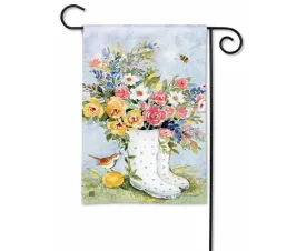 Spring Wellies Garden Flag