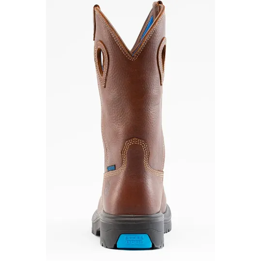 Steel Blue Men's Blue Heeler Steel Toe WP Western Work Boot - Brown - 813945