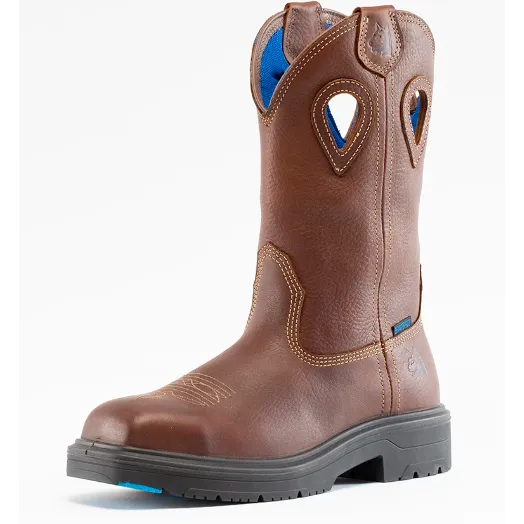 Steel Blue Men's Blue Heeler Steel Toe WP Western Work Boot - Brown - 813945