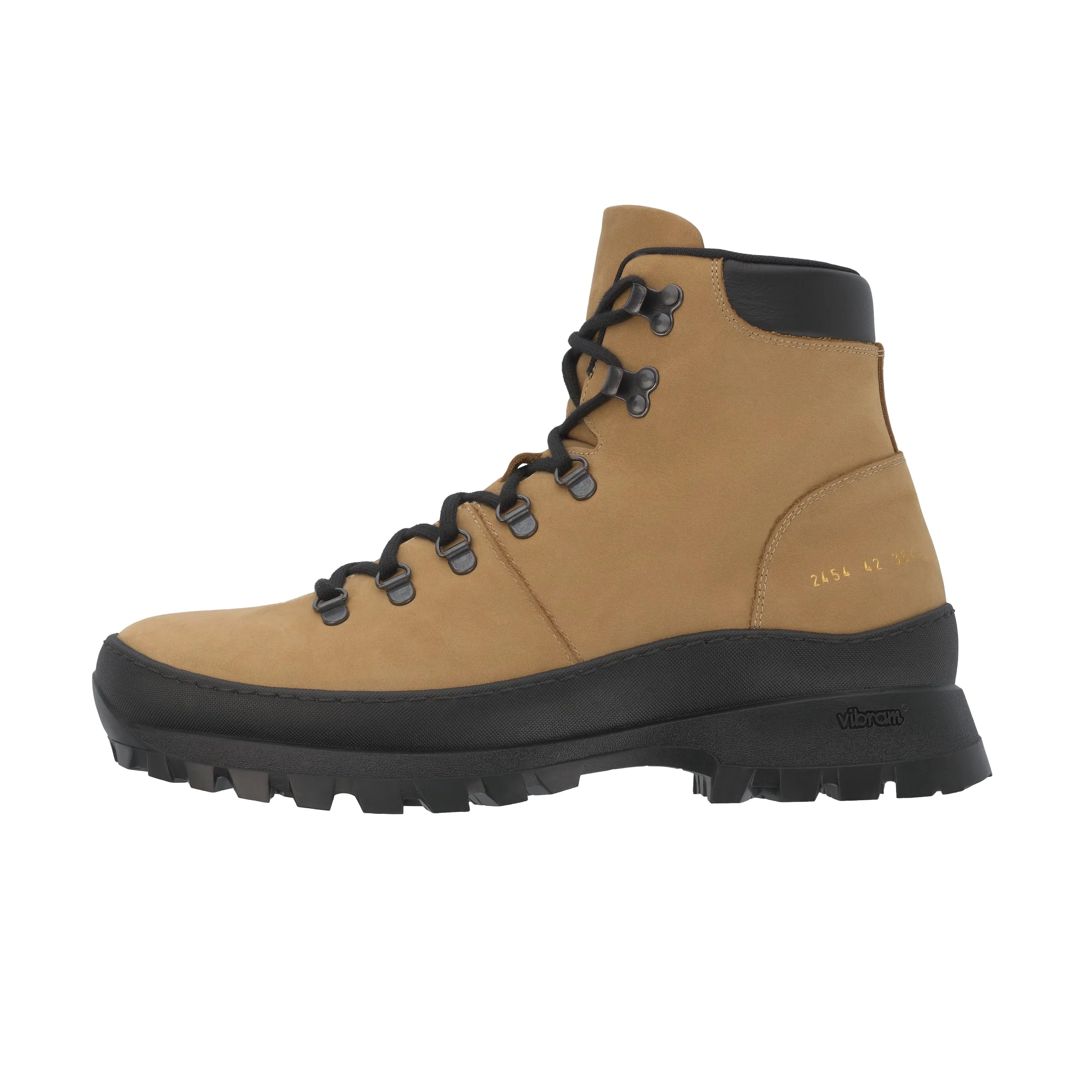 Suede Leather Hiking Boot in Cognac