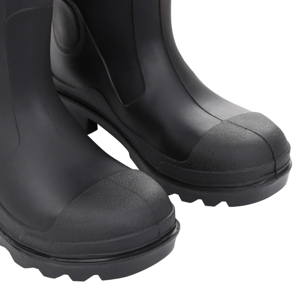 vidaXL Rain Boots Black Size 39 PVC