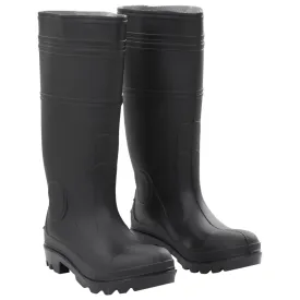 vidaXL Rain Boots Black Size 39 PVC