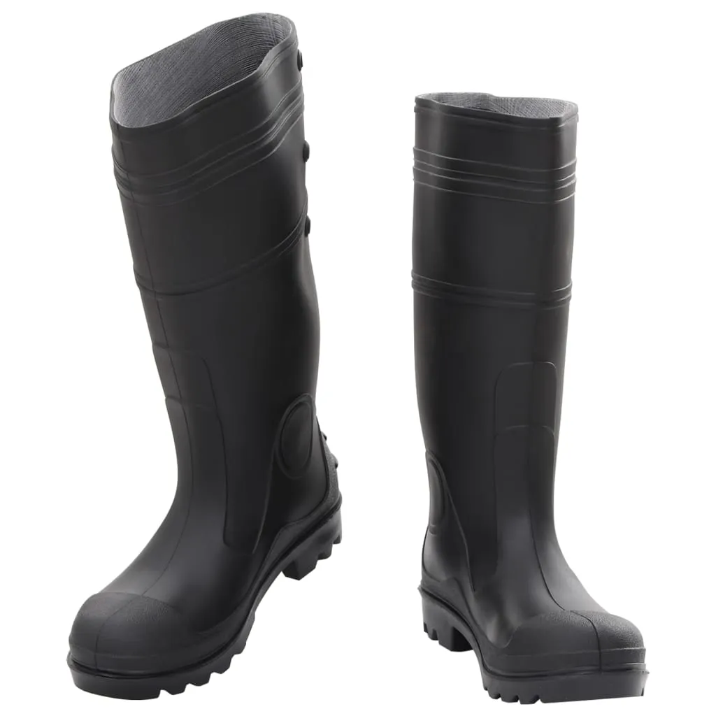 vidaXL Rain Boots Black Size 39 PVC