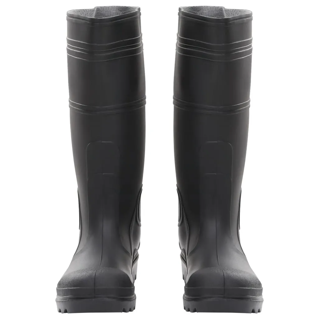 vidaXL Rain Boots Black Size 39 PVC