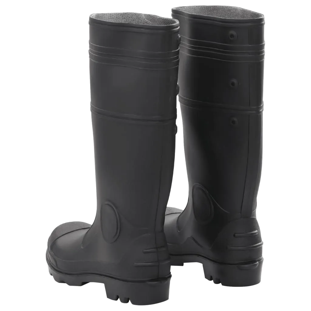 vidaXL Rain Boots Black Size 39 PVC