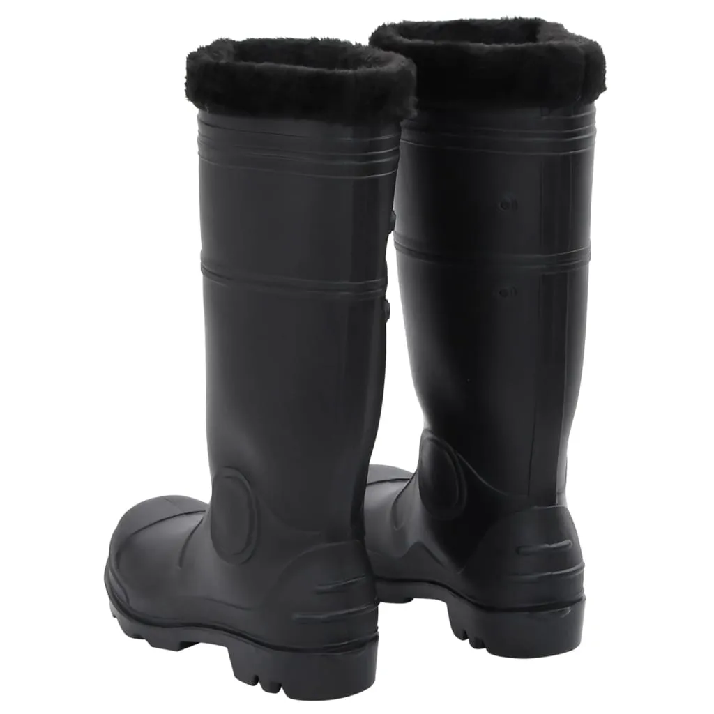 vidaXL Rian Boots with Removable Socks Black Size 43 PVC