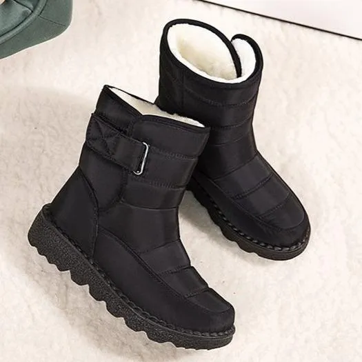 Women winter waterproof antiskid platform snow boots