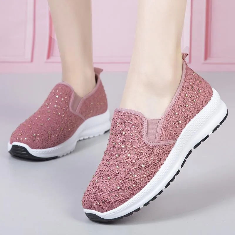 Women's flying woven non-slip orthopedic shoes