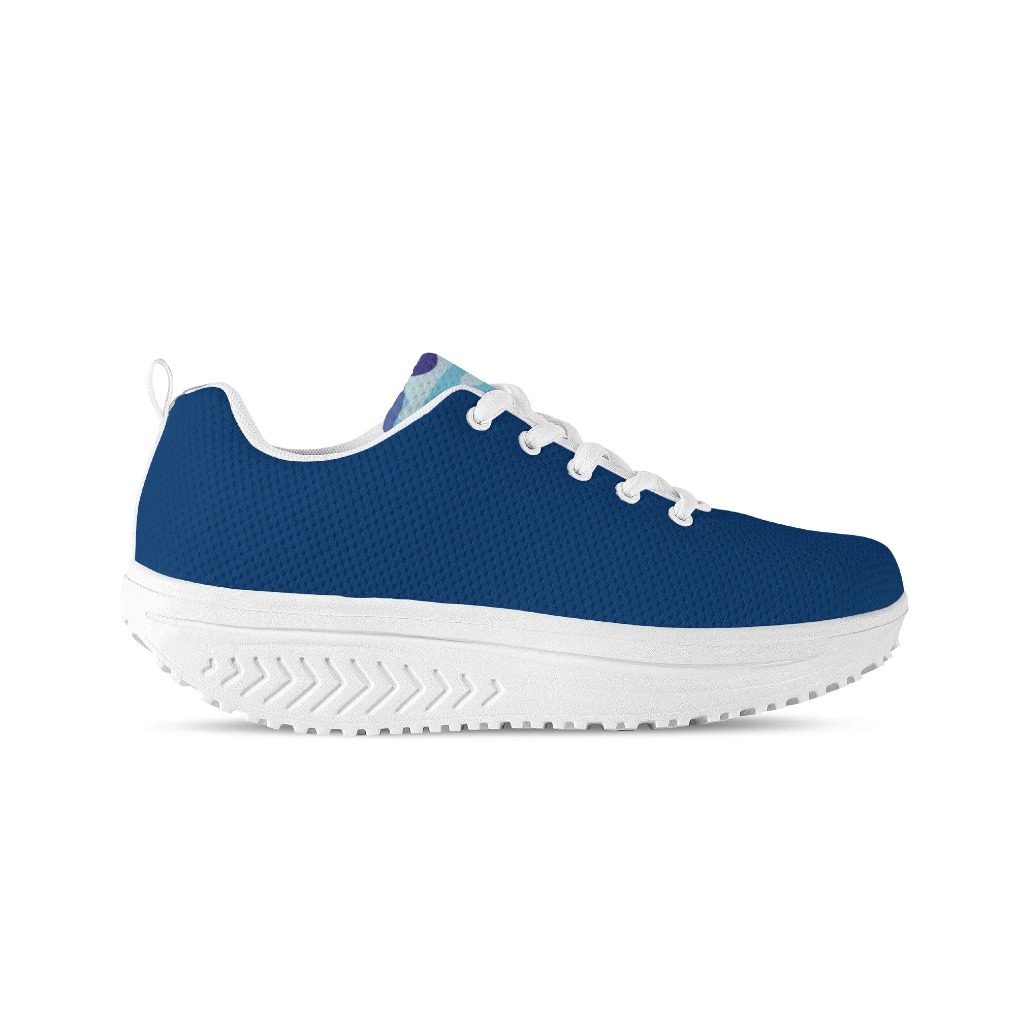 Women's Mesh Heightening Shaking Shoe - Blue