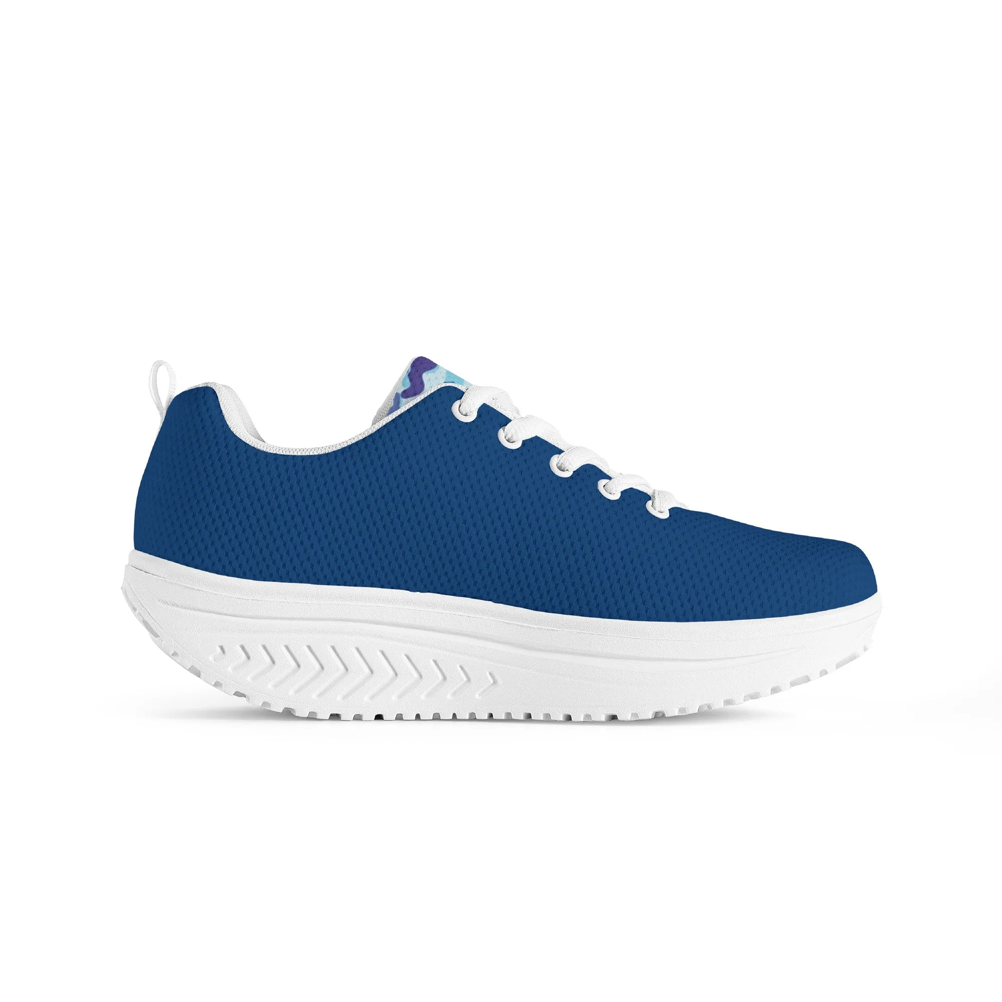 Women's Mesh Heightening Shaking Shoe - Blue