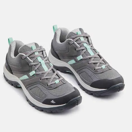 Women's mountain walking shoes - mh100 - grey